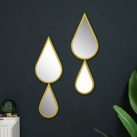 Teardrop Decorative Wall Mirror Set for Living Room Entryway