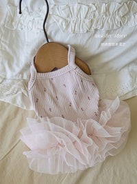 Pet Princess Dress for Cats and Small Dogs - Summer Wedding Floral Ballet Tutu Skirt