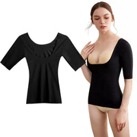 Plus Size Postpartum Shapewear Top with Bust Support and Tummy Control