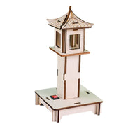 DIY Wooden Lighthouse 3D Puzzle Model Kit for Kids
