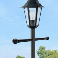 Outdoor Lamp Post Cross Arm Ladder Rest Hot Sale Black Metal Flagpole Horizontal Bar