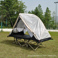 Lightweight 2-in-1 Double-Layer Rainproof Off-Ground Tent for Single Person, Office Tent (Bed Not Included)
