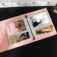 A5 Wide 7-Hole PP Card Album Pages for 6-inch Cards, Tickets, Postcards, Bookmarks - 2 Pockets