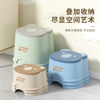 Stackable Thickened Plastic Stool for Bathroom, Living Room, and Kids
