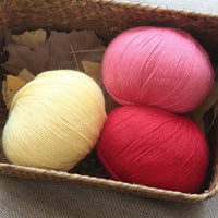 3-Ply Anti-Shrink Cashmere Blend Yarn for Hand Knitting Baby Scarves, Hats, and Sweaters