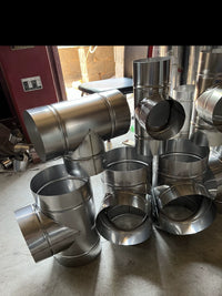 Stainless Steel Chimney Flue Pipe for Wood Stoves and Boilers, 0.7mm Thick