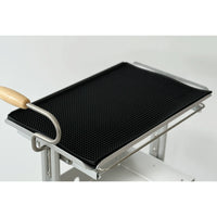 Professional Aluminum Alloy Salon Trolley Cart with Storage and Dryer Holder for Hairdressing and Beauty