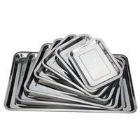 Stainless Steel Rectangular Baking Tray Roasting Pan Serving Dish for Home Kitchen