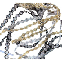 Metallic Thread Woven Trim for Cheongsam Cuffs, Collars, and Lolita Dress Decoration