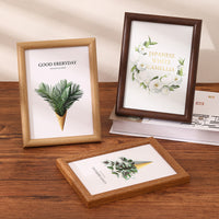 Wooden Photo Frame for 6, 7, 8, 10 Inch and A4 Pictures, Simple Curved Design