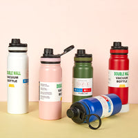 Portable 304 Stainless Steel Insulated Water Bottle for Sports & Travel, Direct Drinking Design