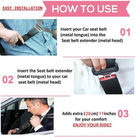 Car Seat Belt Extender for Plus-Size Individuals and Child Seats