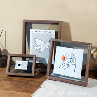 Double-Sided Transparent Glass Photo Frame for Displaying Pictures, Specimens, and Artwork