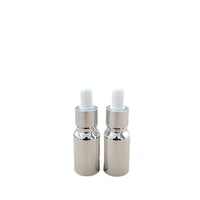 Electroplated Silver Glass Dropper Bottle for Essential Oils and Serums