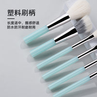 Portable 6-Piece Makeup Brush Set with Storage Barrel - Soft Bristle Eyeshadow, Foundation, Contour Brushes