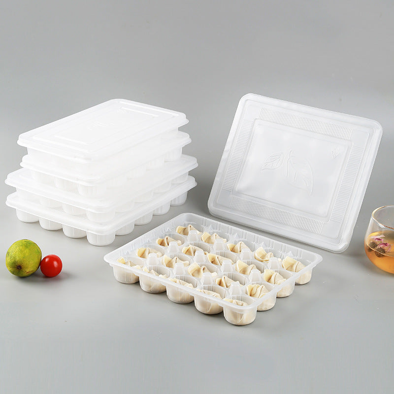Disposable PET Dumpling and Mini Bun Takeaway Containers with Lids