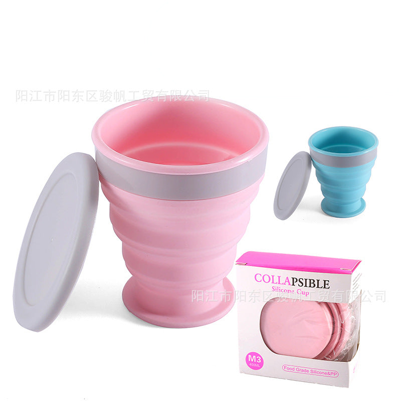 Portable Collapsible Silicone Cup for Travel, Camping, and Outdoor Activities - Reusable Coffee and Mouthwash Cup