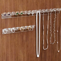 Behind-Mirror Jewelry Organizer with Hooks for Necklaces, Bracelets, and Earrings - Wall-Mounted Display Rack