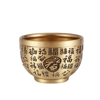 Vintage Brass Mini Fortune Cup Ornament for Office and Home Decor