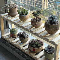 Balcony Narrow Window Sill Extension Shelf Solid Wood Plant Stand