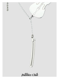 Bubbles Club Cello & Violin Necklace with Sparkling Tassels, Adjustable Sweet Cool Design