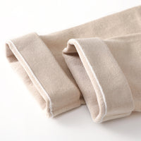 Cotton Over-the-Knee Leg Warmers for Women, Thin Breathable Knee Support Sleeves, Anti-Slip Thermal Leggings for Cold Weather