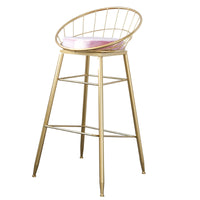 Nordic Gold Bar Table and Stool Set, Minimalist Solid Wood Bar Furniture for Cafes and Pubs