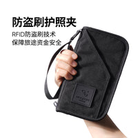 Msquare RFID Blocking Passport Holder Travel Wallet with Document Organizer