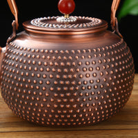 Handmade Uncoated Copper Teapot for Boiling Water, Modern Minimalist Design