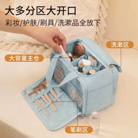 Large Capacity Portable Hanging Toiletry Bag with Compartments for Travel