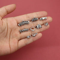 Antique Silver Alloy Connector Beads for DIY Jewelry Making, Bracelets, Necklaces, and Pendants