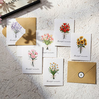 Elegant Floral Greeting Cards with Envelopes for Mother's Day, Valentine's Day, Christmas, and Birthdays