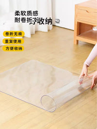 PVC Round Transparent Floor Mat for Chair, Living Room, Hardwood Floor Protection, Non-Slip & Waterproof
