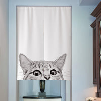 Nordic Insulated Cotton Linen Doorway Curtain for Kitchen Bathroom Windows