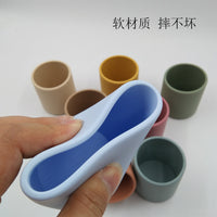 Silicone Kids' Drinking Cup - Portable Travel & Toothbrushing Mug