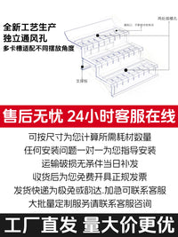 Acrylic Display Risers for Refrigerated Merchandisers, Multi-tiered Clear Shelf for Supermarket Produce & Deli Cases