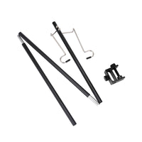 Outdoor Folding Lamp Stand Aluminum Alloy Camping Light Pole Thickened Double Hook Storage Hanger Camp Lighting