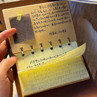 A7 Vintage Cowhide Loose-Leaf Journal Notebook with Detachable Pages