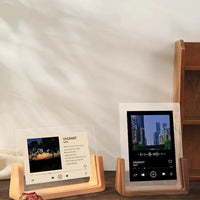 Modern U-Shaped Walnut/Beech Wood Photo Frame for Desk and Home Decor