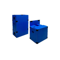 Foldable PP Corrugated Plastic Box Reusable Turnover Container with Hook and Loop Closure