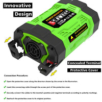 Universal Power Inverter 200W 300W 600W 12V to 110V/220V with Dual USB and Type-C Ports