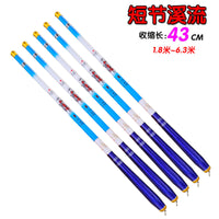 Portable Carbon Fiber Stream Fishing Rod - Mini Telescopic Hand Pole for Outdoor Freshwater Fishing