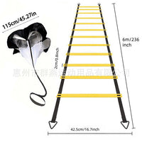 Agility Ladder Training Set with Resistance Parachute for Soccer and Outdoor Drills