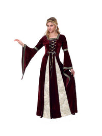 Renaissance Medieval Queen Princess Costume Dress for Halloween Cosplay
