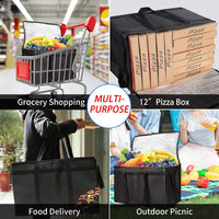 Insulated Reusable Grocery Cooler Bag for Food Delivery, Travel, Camping, and Picnics