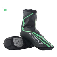 Waterproof Windproof Thermal Cycling Shoe Covers for Mountain Bikes - PU Fleece Winter Warm Overshoes