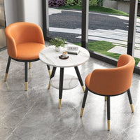 Luxury Balcony Bistro Set, Small Apartment Table and Chairs, 3-Piece Outdoor Leisure Dining Set
