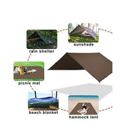 Portable Outdoor Camping Tarp Shelter for Hiking and Picnics, Waterproof and Windproof