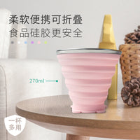 Collapsible Silicone Travel Cup for Outdoor Camping and Hiking - Portable Food-Grade Water Bottle