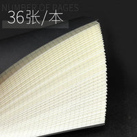 Minimalist A5/B5 Lined/Grid Notebook Set - Black Cardstock/Kraft Paper Softcover for Students